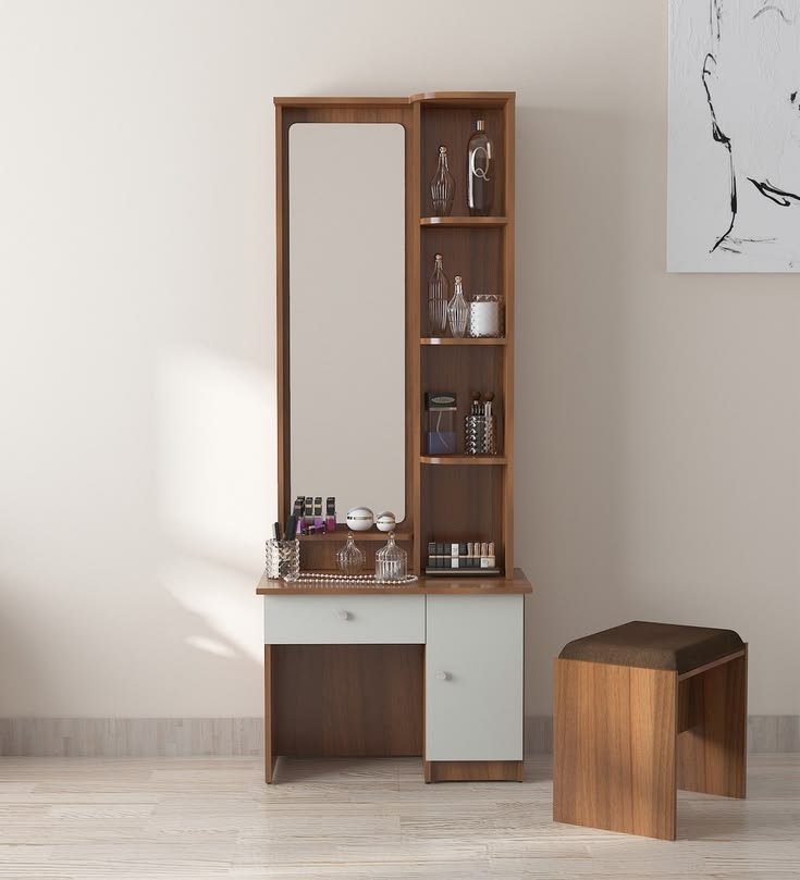 Modern dressing table with stool